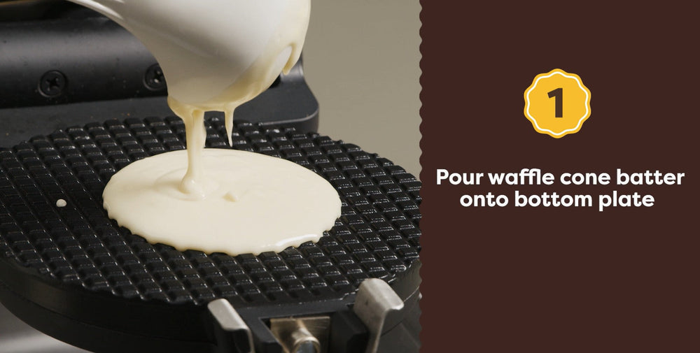 Making Fresh Waffle Cones and Bowls